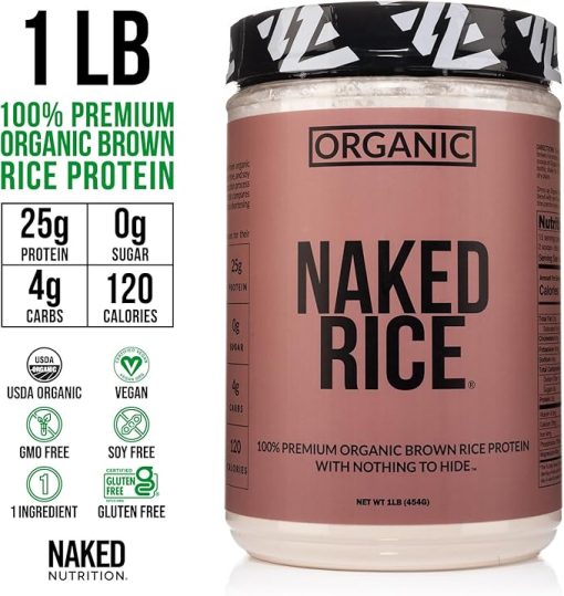Naked Rice 1Lb - Organic Brown Rice Protein Powder - Vegan Protein Powder- GMO Free - Image 2