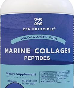 Zen Principle Marine Collagen Peptides Powder 3 lb. Wild-Caught Fish- Non-GMO. Supports Healthy Skin
