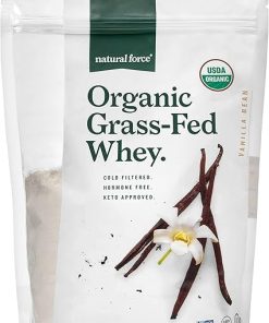 Natural Force Grass Fed Organic Whey Protein Powder Vanilla Flavor 16 oz Organic Clean Collagen Peptides Powder Unflavored- 32oz 2