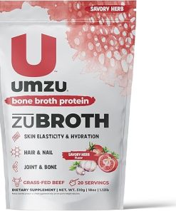 UMZU ZuBroth Bone Broth Protein Powder Supplement | Grass Fed Bovine for Healthy Joints- Hair