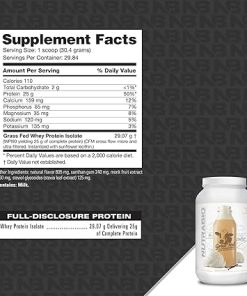 NutraBio Grass Fed Whey Isolate Protein Powder – 25G of Protein Per Scoop – Sugar Free Natural Lean Muscle Protein Supplement – Vanilla Bean- 2 Pounds- 29 Servings. 2