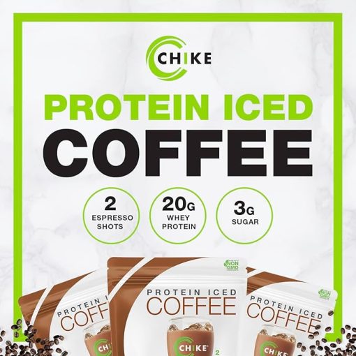 Chike Natural Protein Iced Coffee Bundle Sampler Pack and Caffe Mocha- 20 G Protein - Image 2