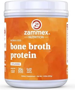 Zammex Pure Grass Fed Beef Bone Broth Protein Powder-20g Protein