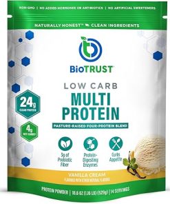 BioTrust Low Carb Protein Powder – Natural and Delicious Whey & Casein Blend from Grass-Fed Hormone Free Cows – Non GMO- Soy Free
