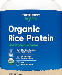 Nutricost Organic Rice Protein Powder (2 LB) – Gluten-Free- Non-GMO (from Brown Rice)