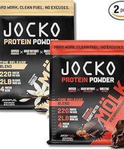 Jocko Fuel Protein Bundle (2 Pack) – Chocolate Peanut Butter (2lb) + Vanilla (2lb)