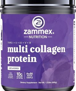 Zammex Multi Collagen Peptides- 5 Types of Hydrolyzed Collagen Unflavored Protein Powder