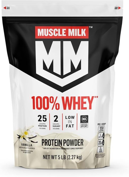 Muscle Milk 100% Whey Protein Powder- Vanilla & Chocolate - Image 2