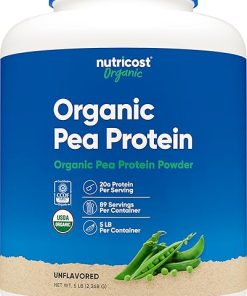 Nutricost Organic Pea Protein Isolate Powder (5LBS) – Unflavored- Certified USDA Organic