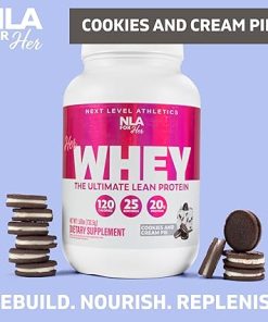 Her Whey (Cookies and Cream Pie) -1.7 lb tub-Whey Isolate for Women (25 Serv- 20g Protein) Fitness Recovery for Women 2