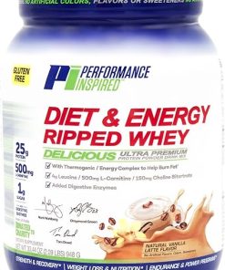 Performance Inspired Diet & Energy Whey Protein – 25G Clean Protein – L-Carnitine & Leucine – Digestive Enzymes – Green Tea Extract – Gluten