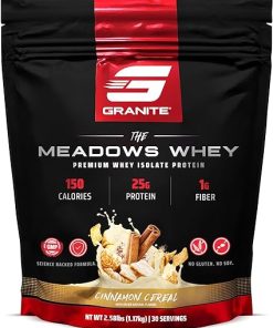 Granite Supplements The Meadows Whey Protein Isolate Protein Powder for Lean Muscle with 150 Calories- 2g Fiber