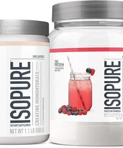 Bundle of Isopure Unflavored Creatine Monohydrate Powder-100 Servings