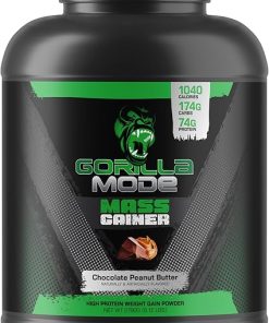 Gorilla Mind Mass Gainer (Chocolate Peanut Butter) – 70g Protein | 1040 Calories | 175g Carbs | High Protein Weight Gain Powder