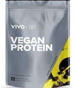 VIVO Vegan Protein Powder – 0.7 oz of Plant-Based Protein per Scoop- 30 Servings (33.8 oz) (Dark Chocolate)