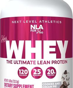 Her Whey (Cookies and Cream Pie) -1.7 lb tub-Whey Isolate for Women (25 Serv- 20g Protein) Fitness Recovery for Women
