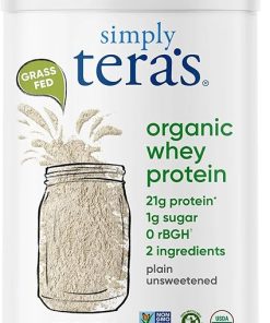 Simply Tera’s Organic Whey Protein Powder – Grass Fed Whey Protein Powder Without Artificial Sweeteners- Unflavored Protein Powder