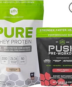SFH Motivate & Gain Workout Bundle Pure Whey Vanilla Protein and Push Pre-Workout Powder