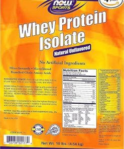 Now Foods Whey Protein Isolate Unflavored – 10 lbs. 4 Pack