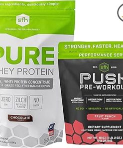 SFH Motivate & Gain Workout Bundle Pure Whey Chocolate Protein and Push Pre-Workout Powder