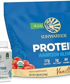 Sunwarrior Vegan Plant-Based Protein Powder Vanilla Flavored 90 Servings & Creatine Monohydrate Powder 60 Servings