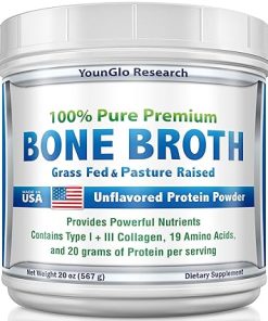 Bone Broth Beef Protein Powder 20 oz- High Collagen & Gelatin from Grass Fed Bovine