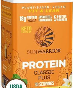 Sunwarrior Vegan Organic Protein Powder Plant-Based | 5 Superfood Quinoa Chia Seed Soy Free Dairy Free Gluten Free Synthetic Free Non