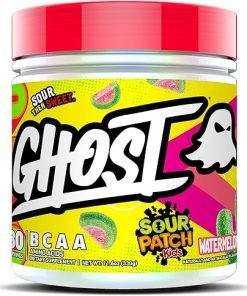 GHOST BCAA Powder Amino Acids Supplement- Sour Patch Kids Watermelon – 30 Servings – Sugar-Free Intra