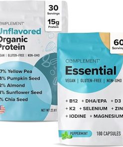 Complement Unflavored Protein (30 Servings) + Vegan Multivitamin (60 Servings)