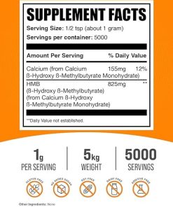 BulkSupplements.com HMB Powder – as Calcium HMB- Beta-Hydroxy Beta-Methylbutyrate – HMB Powder Supplements 2