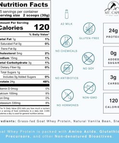 Clean Whey Protein | Grass-Fed Undenatured Goat Whey Protein Powder | 24 g Protein Per Serving- All Natural 2