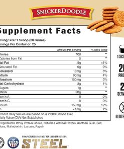 Steel Supplements Whey-Iso | Whey Isolate Protein Powder | Fast Absorbing | Lean Muscle Growth | Easy Digestion | Gluten Free | Low Carb | 25 Serving (Snickerdoodle) 2
