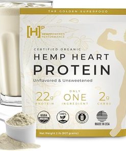 USDA Organic Hemp Protein Powder for Women & Men – Unflavored Pure Natural Hemp Protein Powder Organic – Plant Based Hemp Powder- Vegan