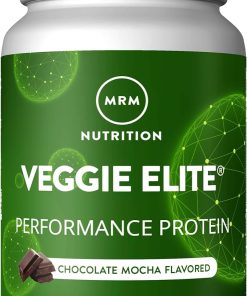 MRM Nutrition Veggie Elite Performance Protein | Chocolate Mocha Flavored| Plant-Based Protein| Easy to Digest | with BCAAs| Vegan + Gluten