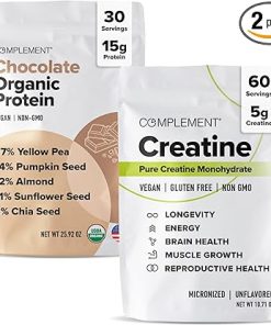 Complement Chocolate Protein & Creatine Bundle – Plant-Based Protein Powder and Creatine Monohydrate for Enhanced Muscle Performance