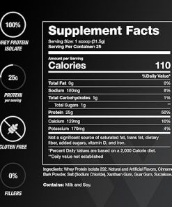 Whey Protein Isolate Powder by Ashton Hall – Premium Cinnamon Toast Cereal Flavor – Low-Carb- High-Protein Shake for Muscle Growth & Recovery 2