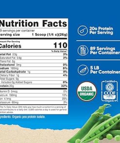 Nutricost Organic Pea Protein Isolate Powder (5LBS) – Unflavored- Certified USDA Organic 2