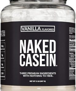 NAKED Casein – 2Lb Micellar Vanilla Casein Protein – Bulk- GMO-Free