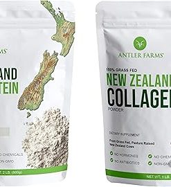 Antler Farms – 100% Grass Fed New Zealand Whey Protein Isolate & Collagen Powder Bundle
