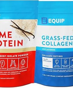 Equip Foods Prime Protein Powder Vanilla & Grass Fed Collagen Powder Unflavored