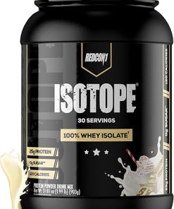 REDCON1 Isotope 100% Whey Isolate- Vanilla – Keto Friendly Whey Protein Powder – Low Carb + Sugar Free Whey Protein Isolate – Lactose Free Keto Protein Powder (30 Servings)