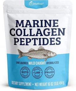 Dr. Matthew Marine Collagen Peptides Powder from Hydrolyzed Wild Caught Fish Protein – Hair & Beauty Supplements for Women & Men