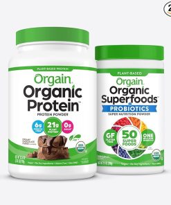 Orgain Organic Vegan Protein Powder + Orgain Organic Greens Powder Superfood Blend