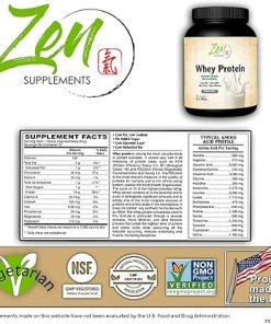 Zen Supplements – Organic Grass Fed Whey Protein 19g Per Serving Keto Friendly 2