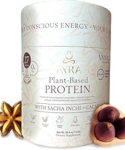 AYRA Plant Based Natural Vanilla Flavor Protein with Sacha Ichin + Cacay | 27g Protein| 0g Sugar| 0g sweeteners| 0% Fat| Gluten Free| Dairy Free| Non-GMO| Soy Free| Vitamin B12| 1.4 LBS ((22.4oz))