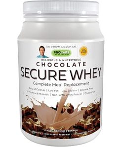 ANDREW LESSMAN Secure Whey Complete Meal Replacement – Chocolate 60 Servings – Only 67 Calories- 7 Grams Whey Protein