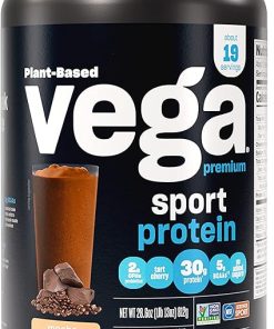 Vega Premium Sport Vegan Protein Powder Mocha (19 Servings) 30g Plant Based Protein- 5g BCAAs