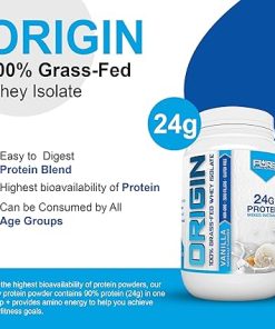 100% Grass-Fed- Vanilla Whey Isolate Protein Powder (24g) with Essential Amino Acids 2