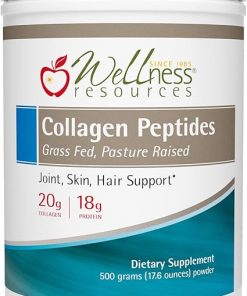 Wellness Resources Collagen Peptides – Pasture Raised- Grass Fed 100% Collagen Protein – Hydrolyzed Type I and III Collagen Peptides Powder