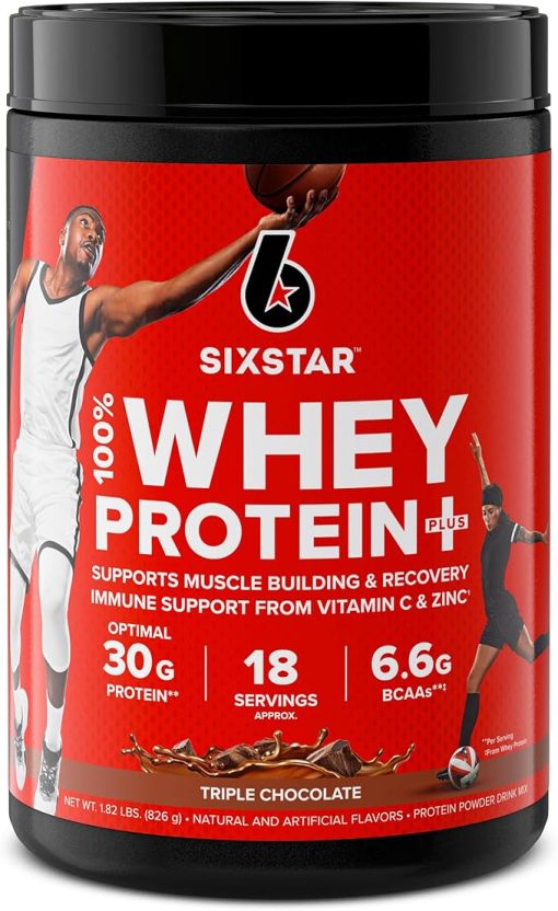 Six Star Elite Series 100% Whey Protein Plus Triple Chocolate 1.8lbs and 100% Creatine Monohydrate Powder Unflavored 60 Servings - Image 2